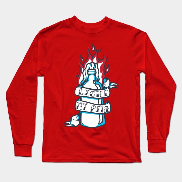 Light My Fire Long Sleeve T-Shirt by Brieana